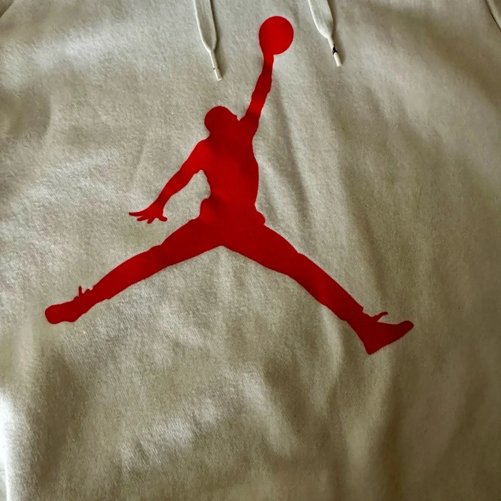 White Jordan Hoodie - Red Logo